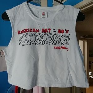 Keith Haring Design Crop Top
